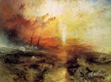  death Oil Painting - Slavers throwing overboard the death and dying landscape Turner